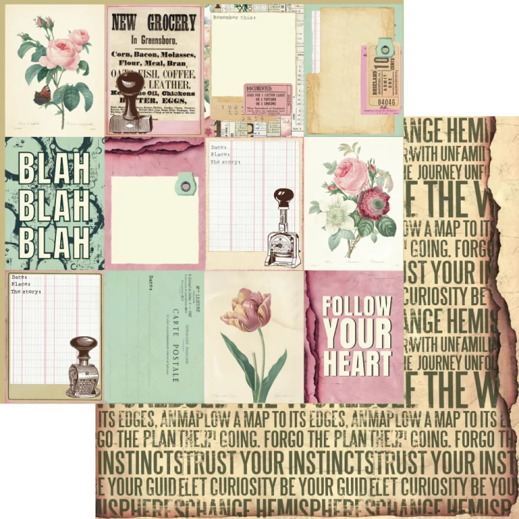 C016-11 Zestaw papierów do scrapbookingu 30x30 Petal Pink - ELIZABETH craft designs
