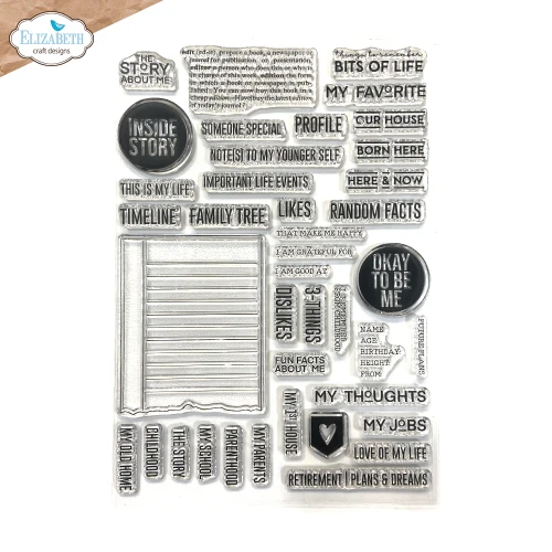 Zestaw stempli About Me - ELIZABETH Craft Designs (CS434) 1