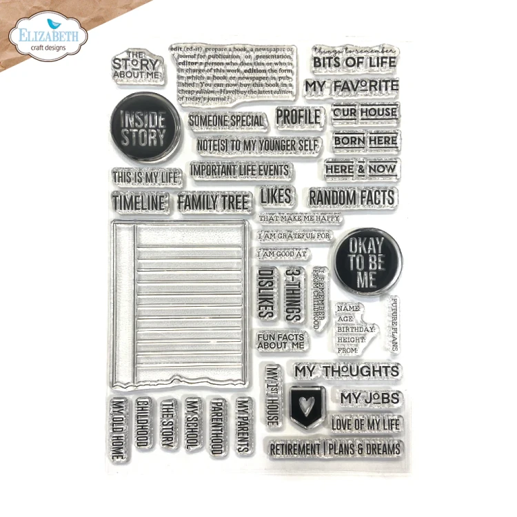 Zestaw stempli About Me - ELIZABETH Craft Designs (CS434) 1