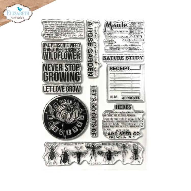 Zestaw stempli Wildflower - ELIZABETH Craft Designs (CS419) 1