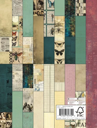 Zestaw papierów do scrapbookingu 19x25,5 Reminiscence The Book 9 - ELIZABETH craft designs (PB09) 2